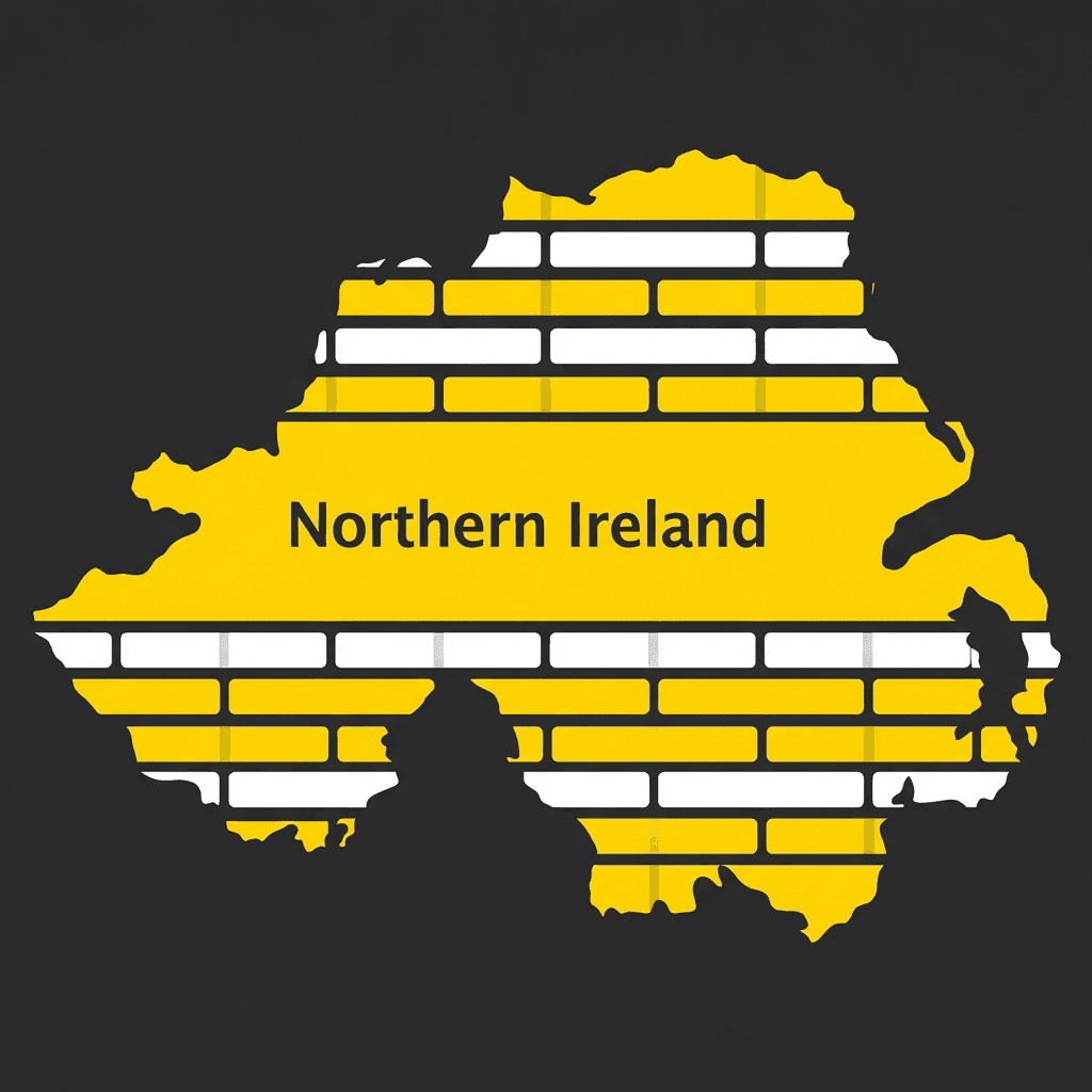 Northern Ireland map — Stacked NI delivery coverage across BT postcodes